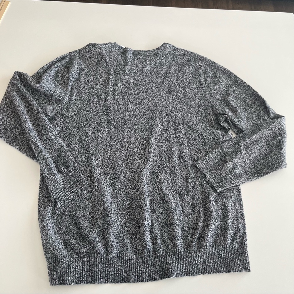 Hawker Rye Cotton Cashmere Knit Sweater Gray Size L